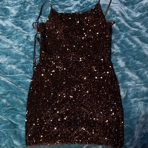 Black sequin dress
